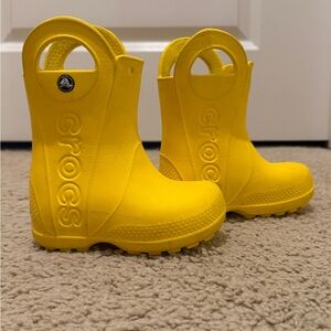 Crocs Kids Yellow Rain Boots